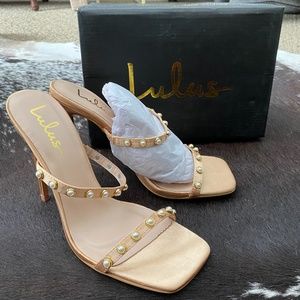 Lulus Gold Satin Heels